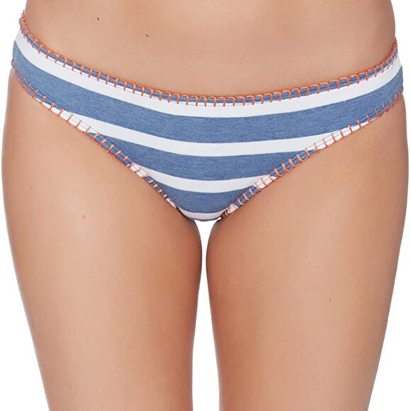 Splendid Chambray Cottage Retro Bikini Swim iBotto Blue Small NWT - Picture 2 of 7